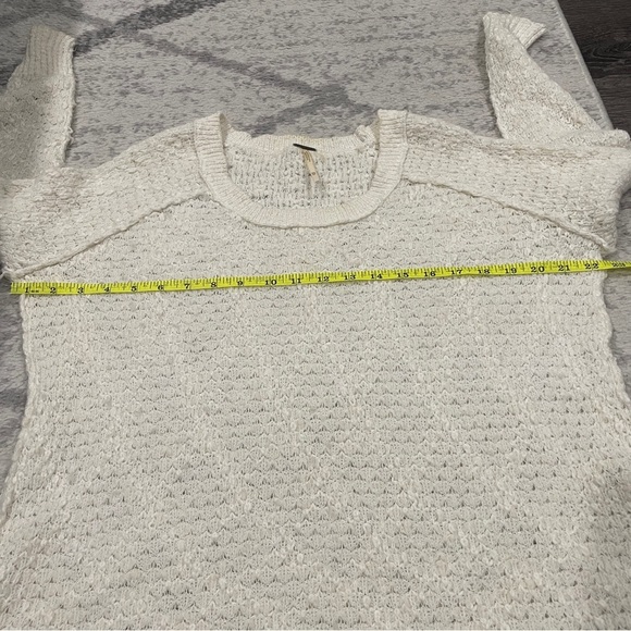 Free People Cream Textured Knit Wool Sweater - Picture 7 of 8